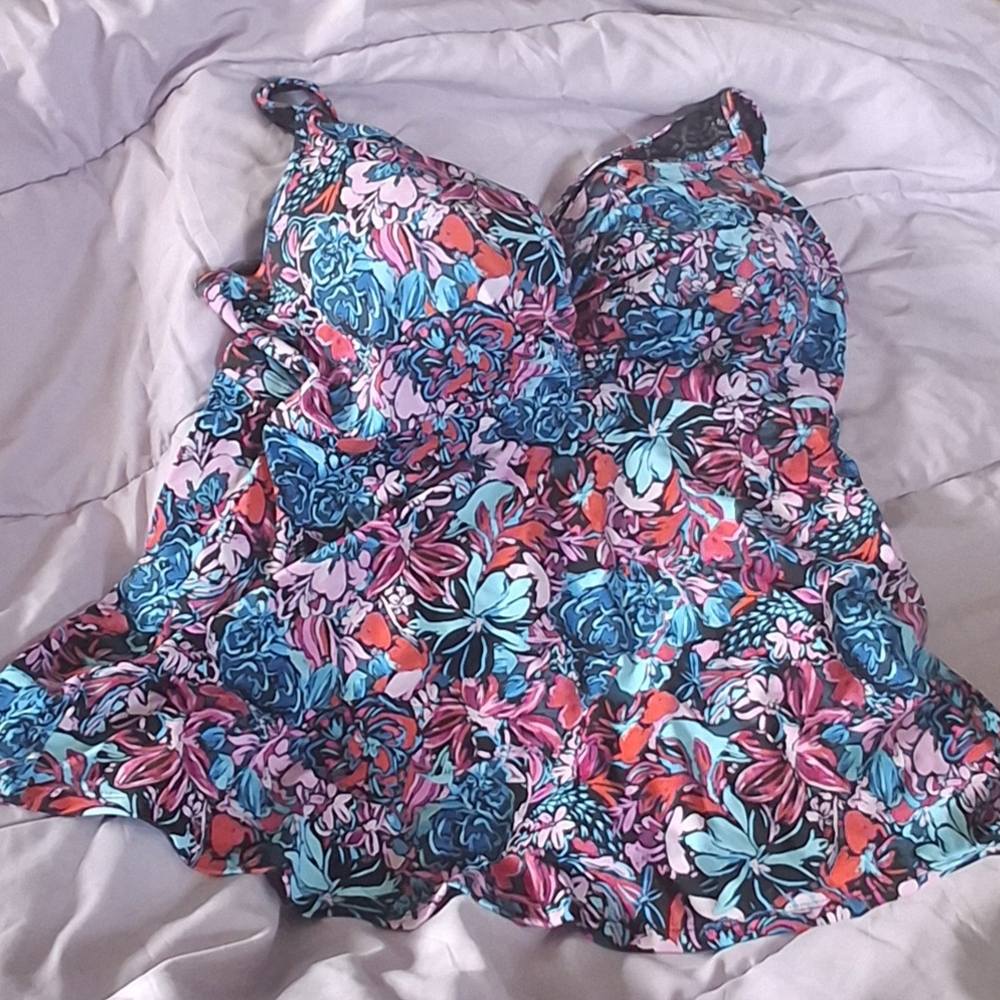 Nomad Floral Bikini - Blue and Pink
